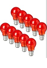 10 x 60W Red Fireglow GLS