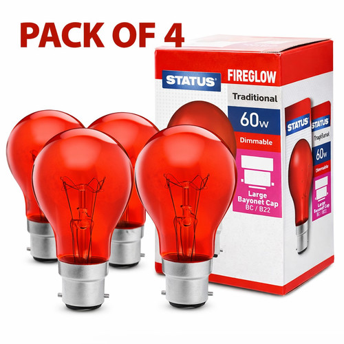 60w red fireglow gls light - 4,