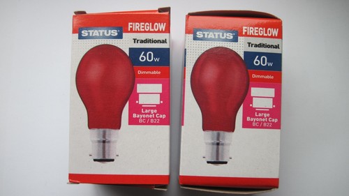 60w red fireglow gls light - 2,